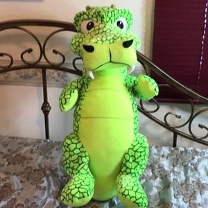 Classic Toy Company neon bright colored lightweight Dragon stuffed 2 feet